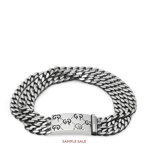 gucci silver chain|guccighost chain bracelet in silver.